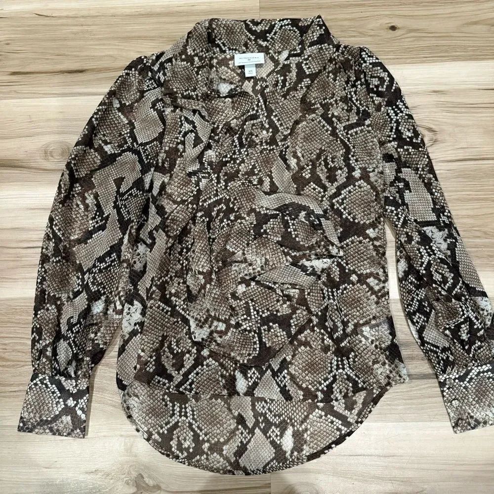 Altuzarra for Target Snake Print Lightweight Blouse Top Women’s XS